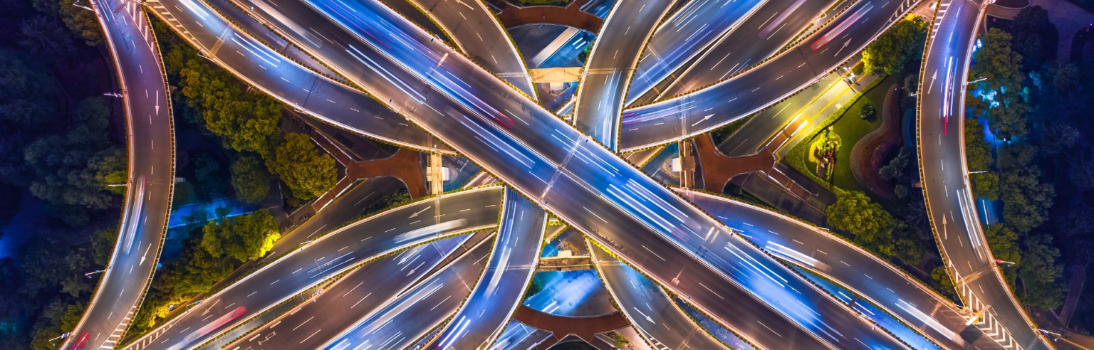 Interconnected enterprise infrastructure representing layered coordination across project, program, and portfolio management.